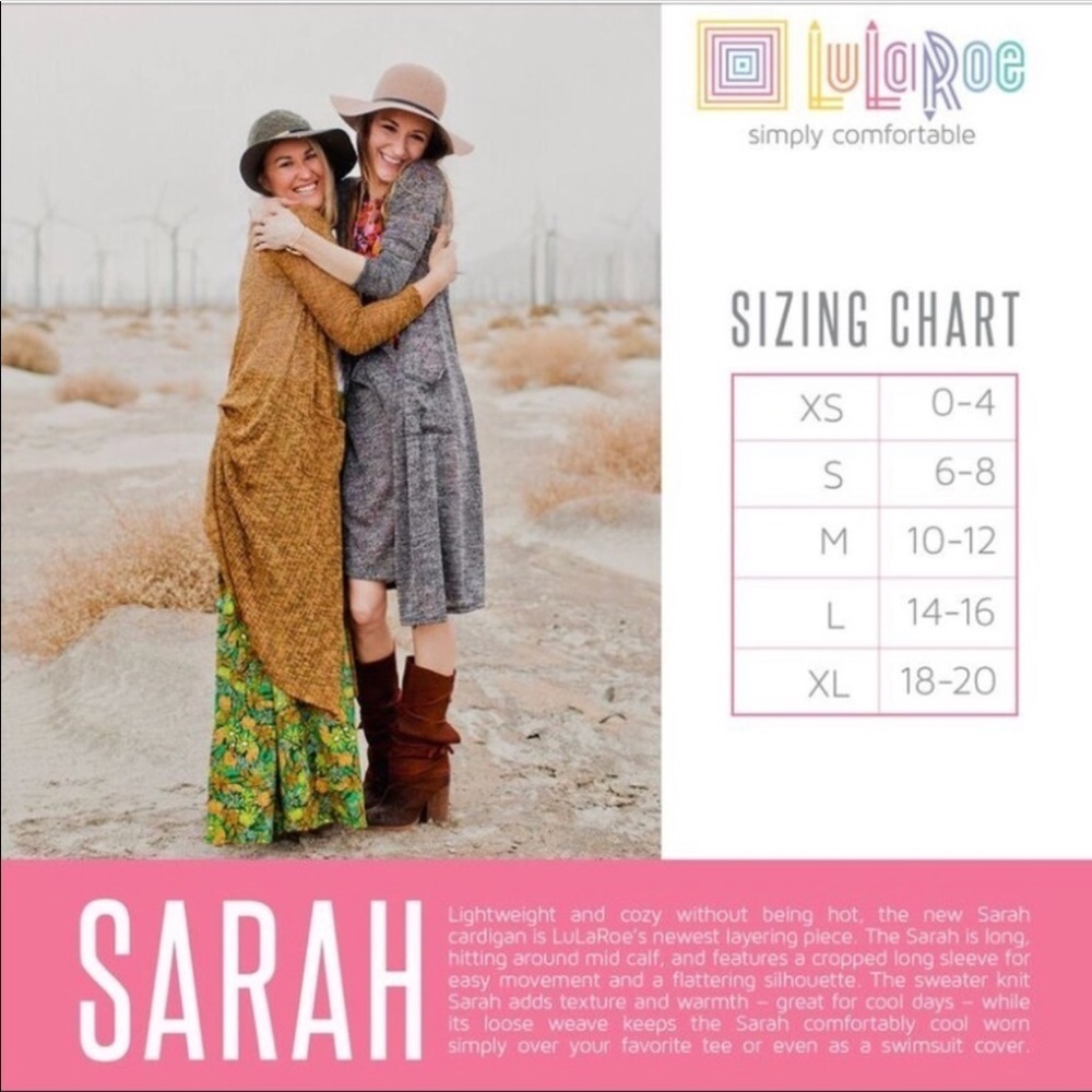 LulaRoe small green striped cozy duster cardigan